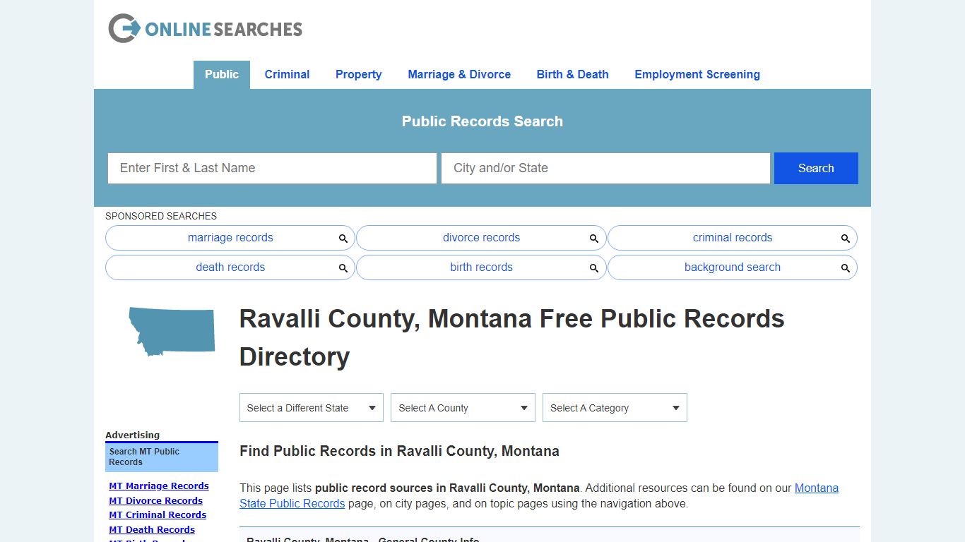 Ravalli County, Montana Public Records Directory