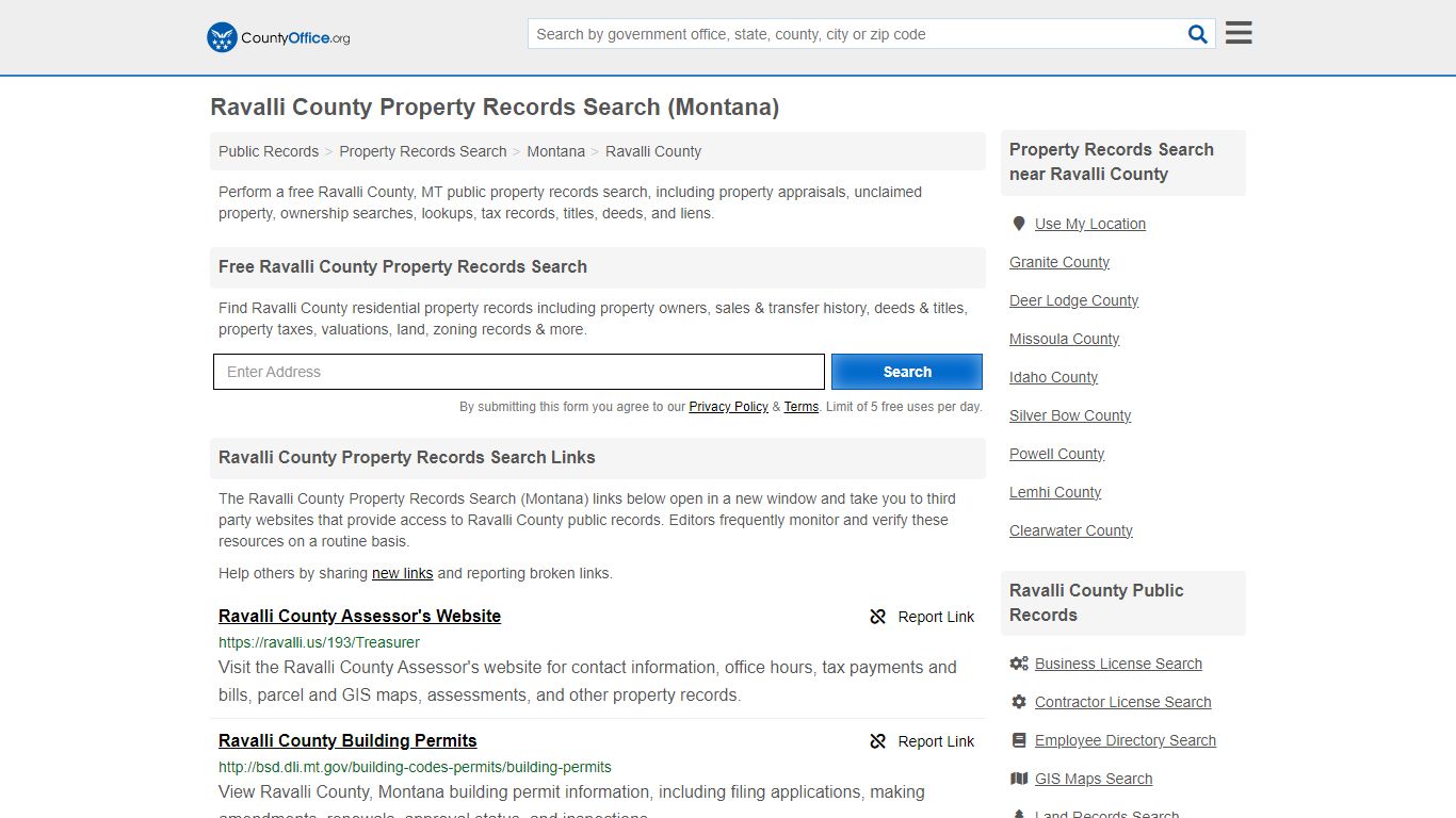 Ravalli County Property Records Search (Montana) - County Office